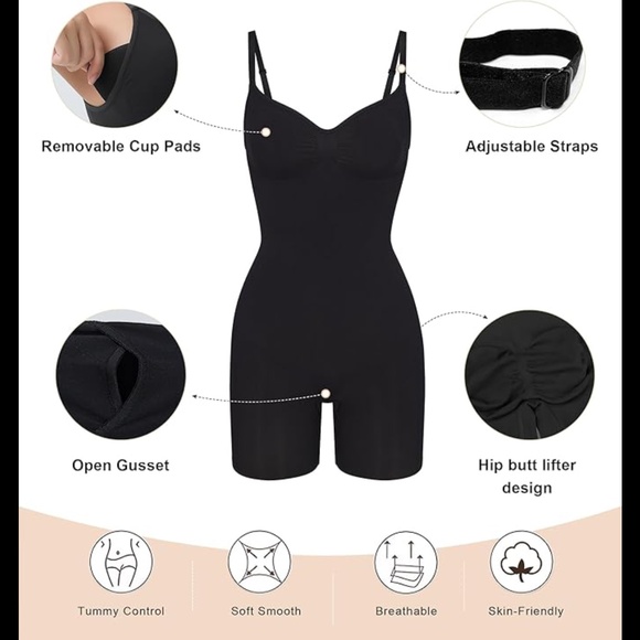Women's Built in Bra Tummy Control Full Body Shapewear - Picture 3 of 9